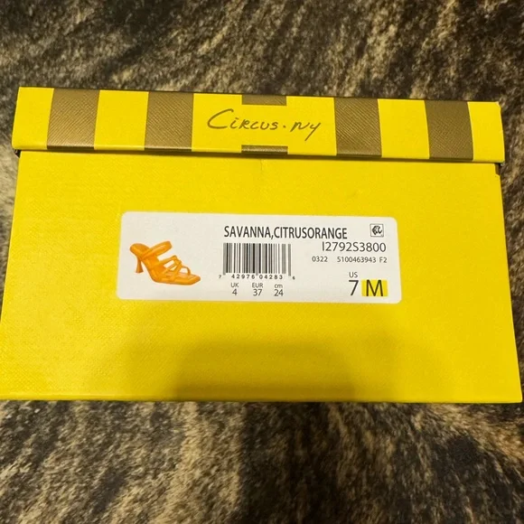 CIRCUS NY Sam Edelman Savanna Strappy Sandal orange citrus - Picture 6 of 6